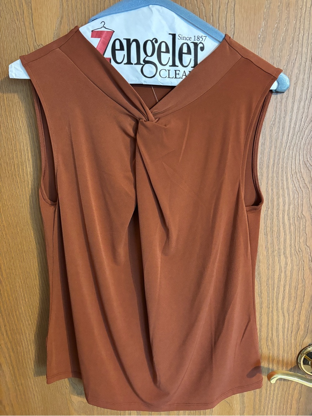 Ann Taylor Rust Brown Knotted Sleeveless Camisole